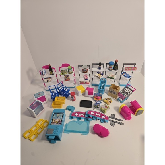 Moose Enterprise Other - Shopkins 49 Piece Collectible Toy Grocery Mixed Lot Miniatures Figures Bundle